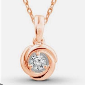 10k rose gold center of me necklace